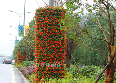 Light pole greening of Chongqing Flower Fair